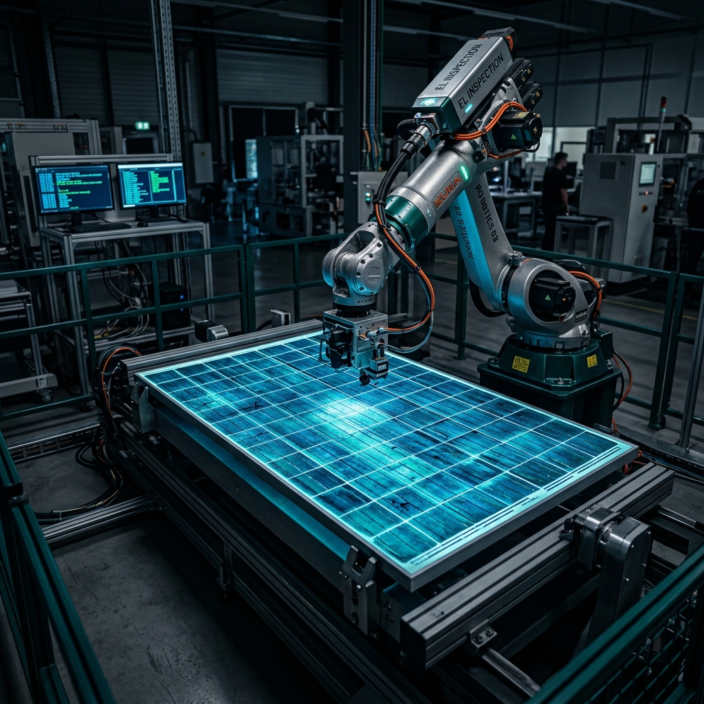 光伏电池片 EL 成像缺陷检测界面